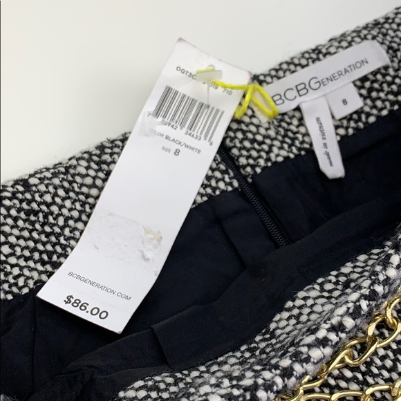 BCBG Generation black white and gold skirt - Picture 3 of 5